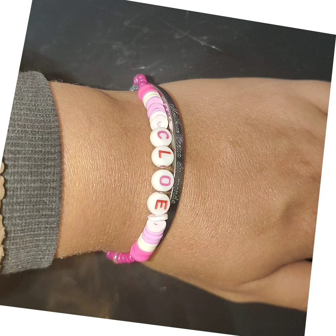 Bracelet perle personnalisé - La Fontaine a Bijoux